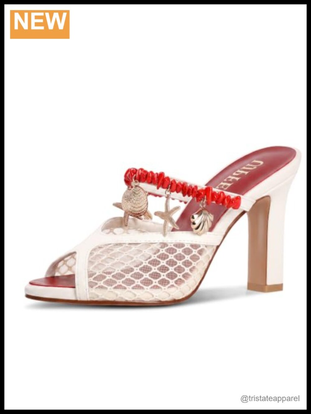 Women's Platform High Heel Sandals Tassel Beach Seashell Starfish Mules Slip On
